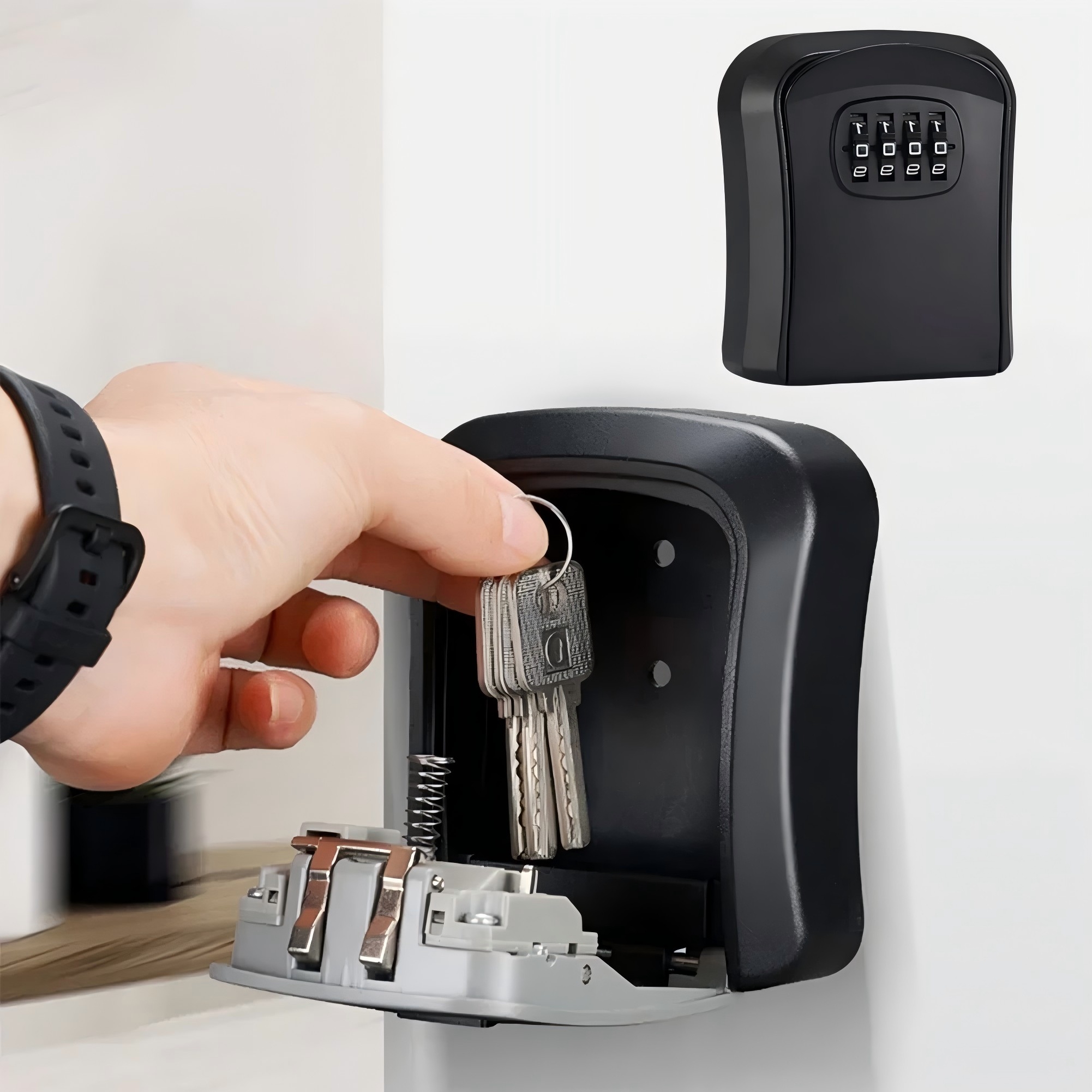 4 Digit Waterproof Outdoor Combination Key Security Box Wall Mount ...