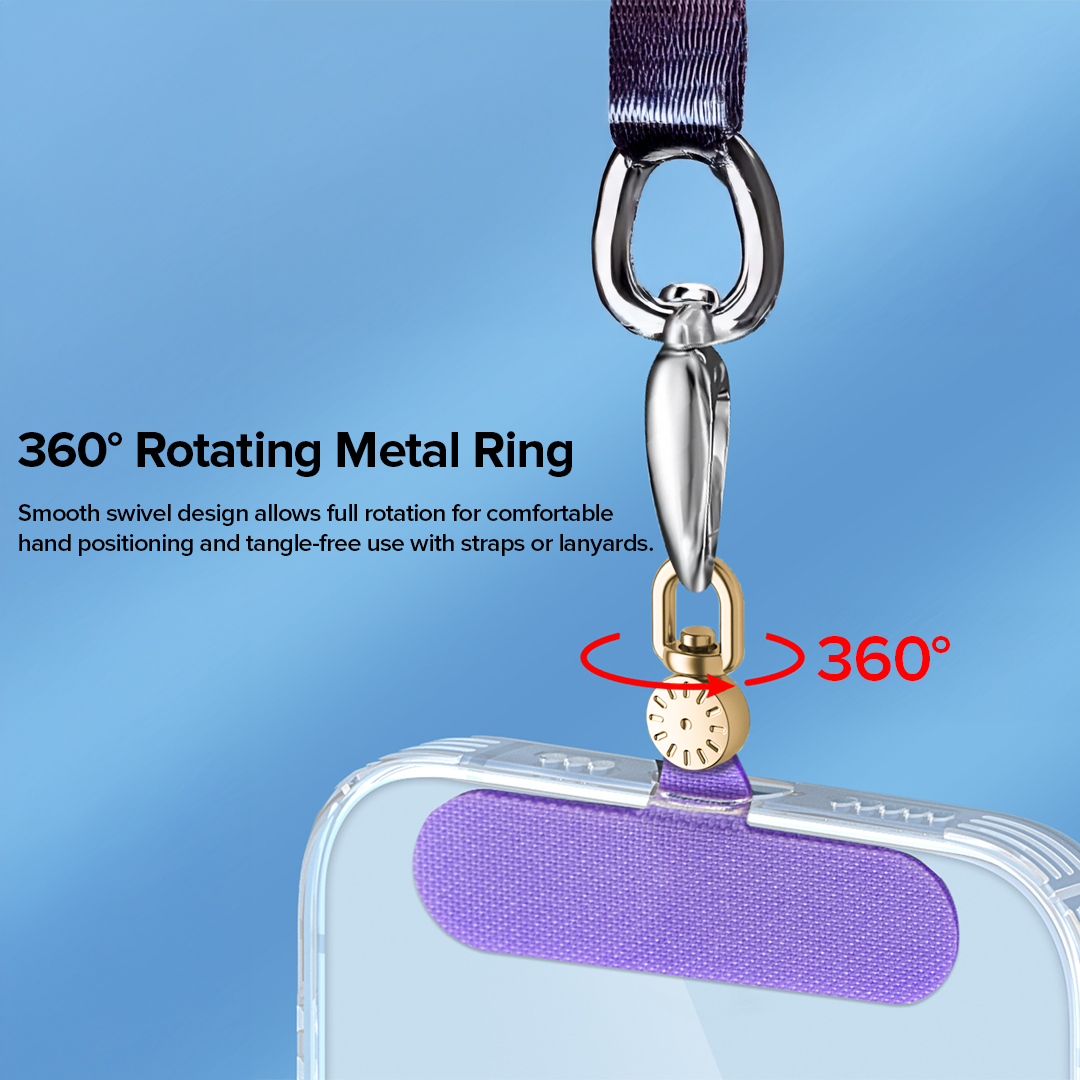 (MY) LionShield 360° Rotating Universal Phone Strap Patch - 0.6mm Ultra ...