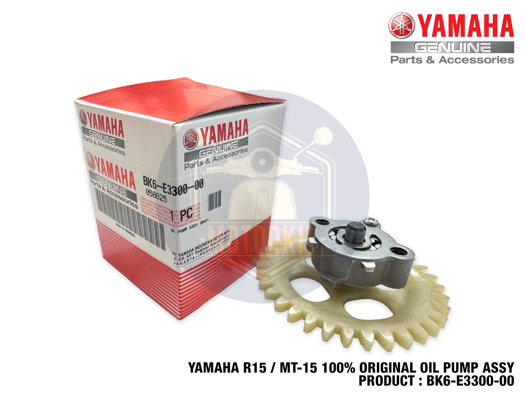 YAMAHA R15 MT15 100% ORIGINAL OIL PUMP ASSY PAM GEAR MINYAK HITAM ENJIN ...