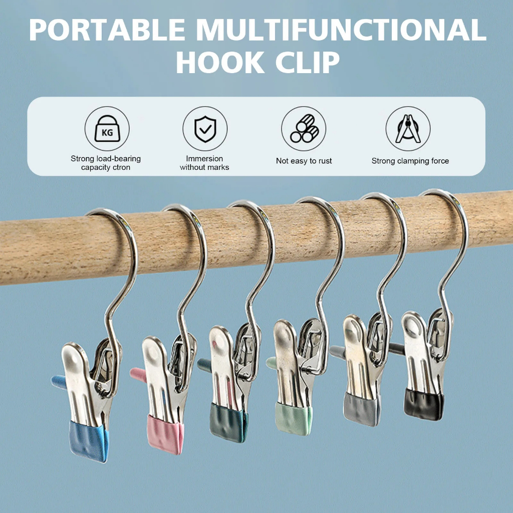 1/10Pcs Clothes Pegs Laundry Hooks Traceless Clothespins Pants Hanger ...