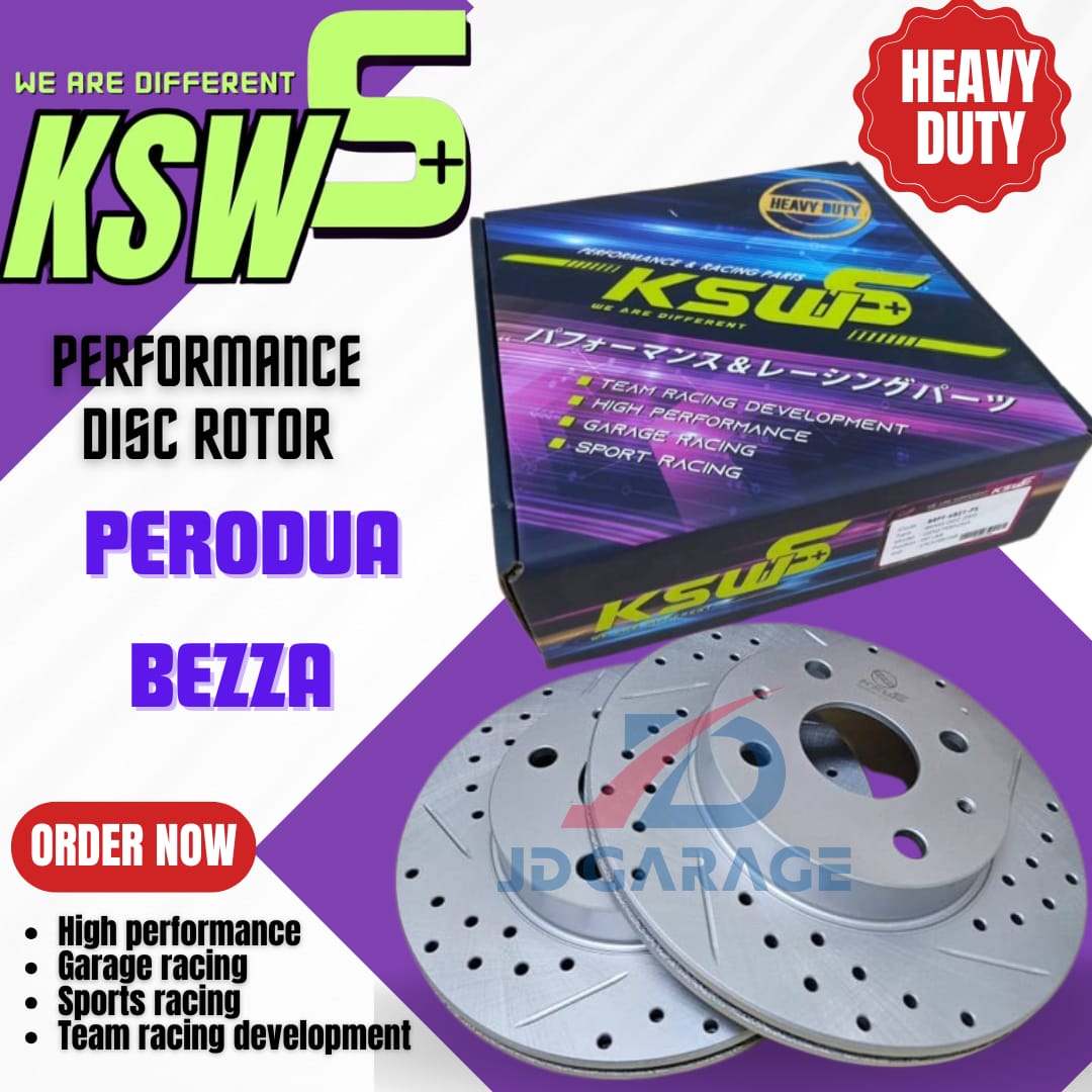 PERODUA BEZZA 1.0 / 1.3 - KSW S+ PERFORMANCE FRONT DISC ROTOR(1 PAIR ...