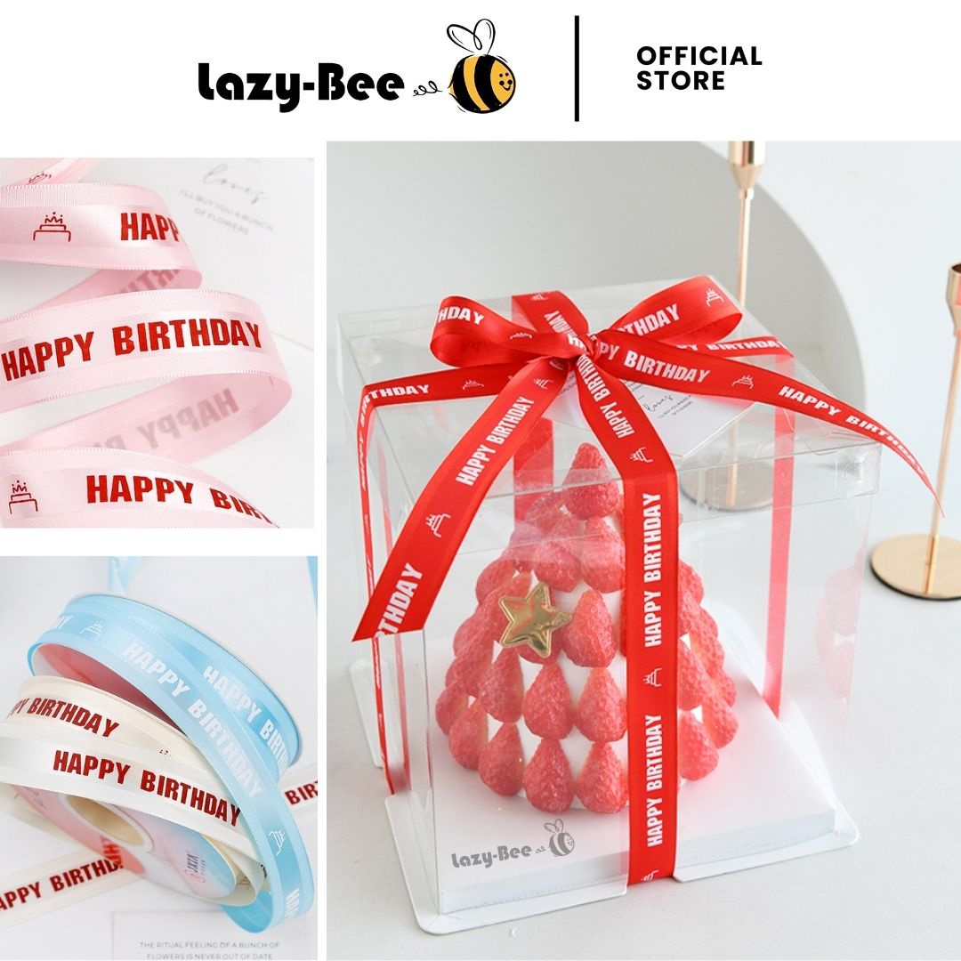 LAZY BEE Happy Birthday Party Ribbon Selamat Hari Jadi Reben Riben ...