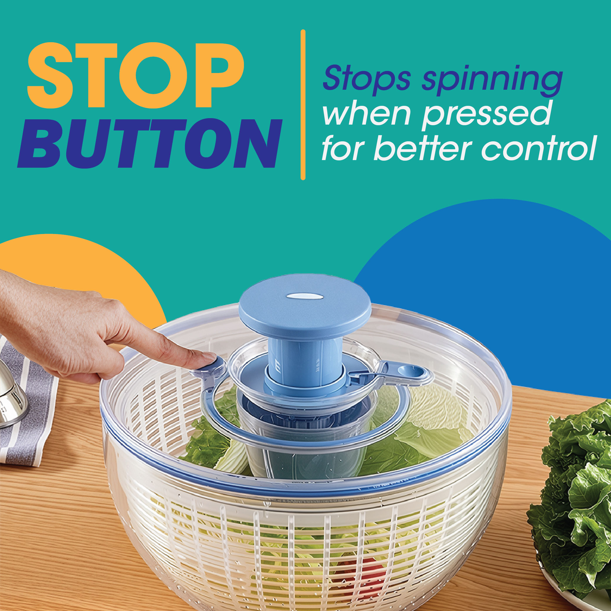 Salad Spinner Basket Press Vegetable Spinner Pengering Sayur Sayuran ...