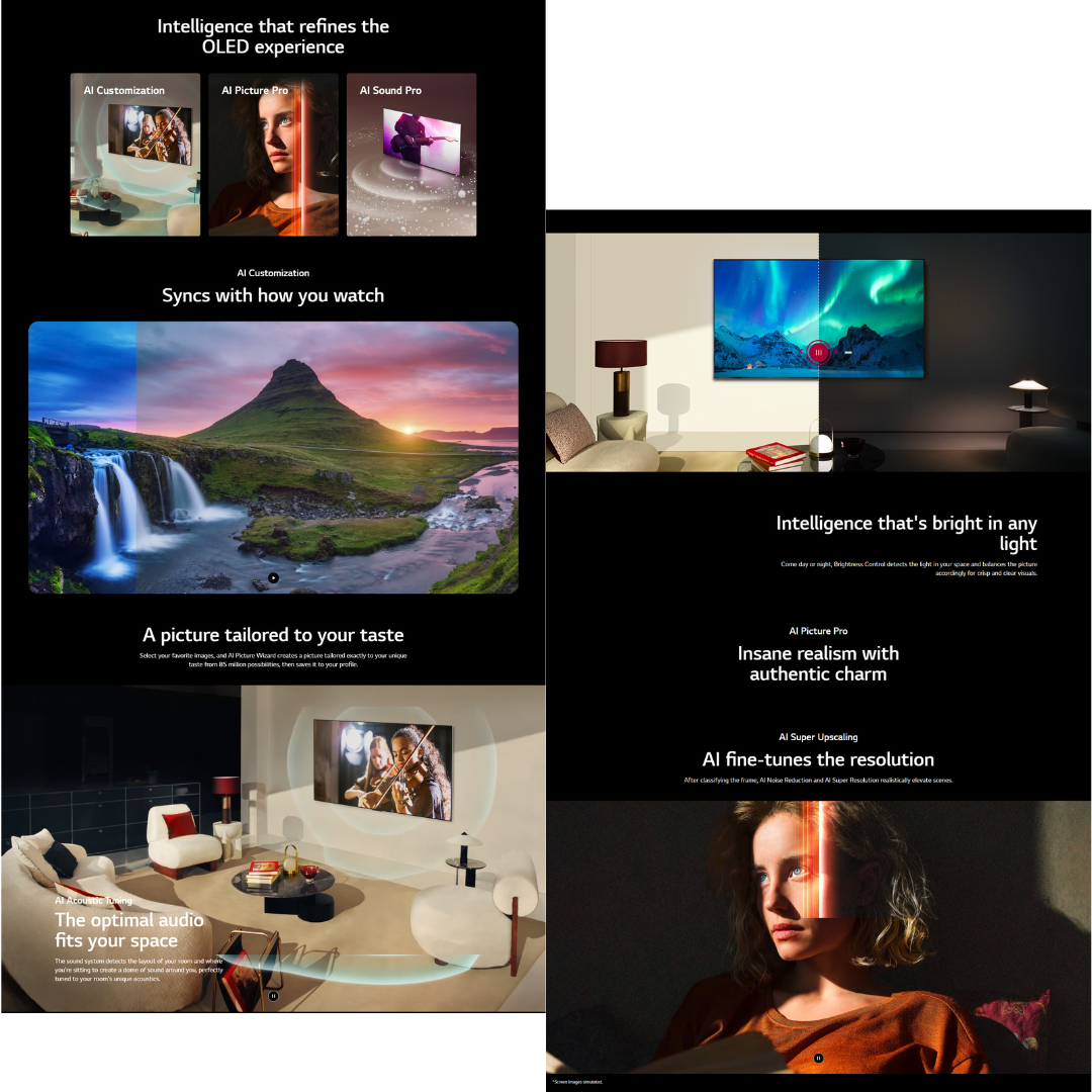 LG OLED55C4PSA 55 Inch 144Hz Dolby Vision & HDR10 4K UHD evo AI TV