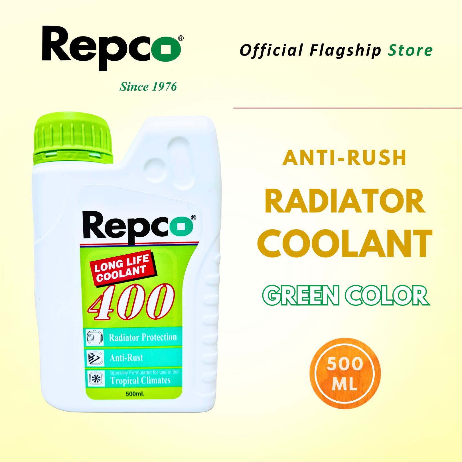 Repco® 400 Long Life Radiator Premixed Coolant (500ml) - Green | Shopee ...