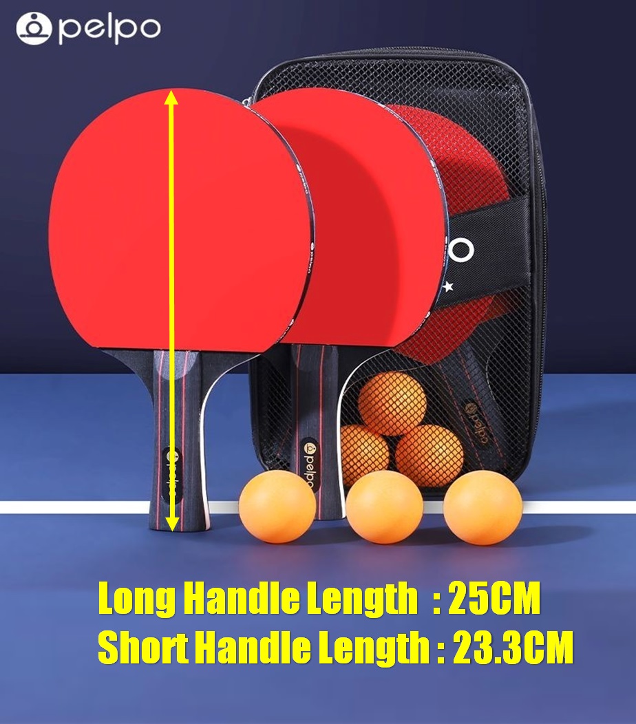 Long / Short Handle Set ( 2 Premium Quality Rackets ) Table Tennis Bat ...