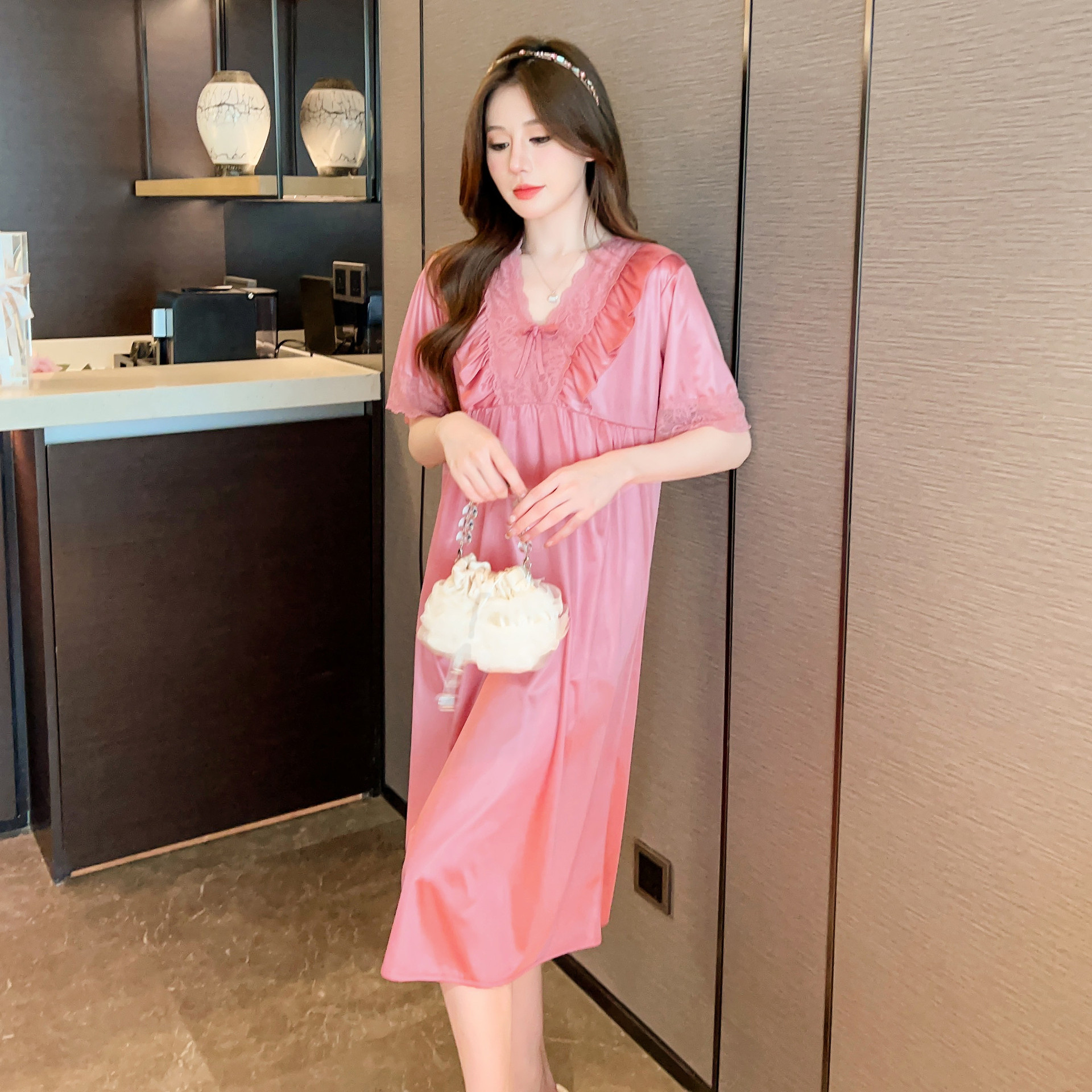 mysteryoffemale Baju Tidur Malam Wanita Plus Size Sleepwear Women ...