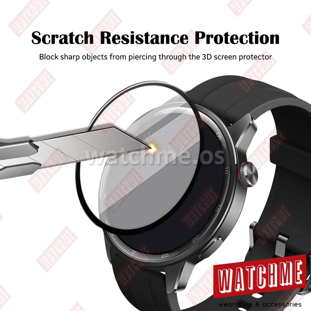 Realme Watch S2 Screen Protector, 3D Full Cover PMMA, TPU Soft Film