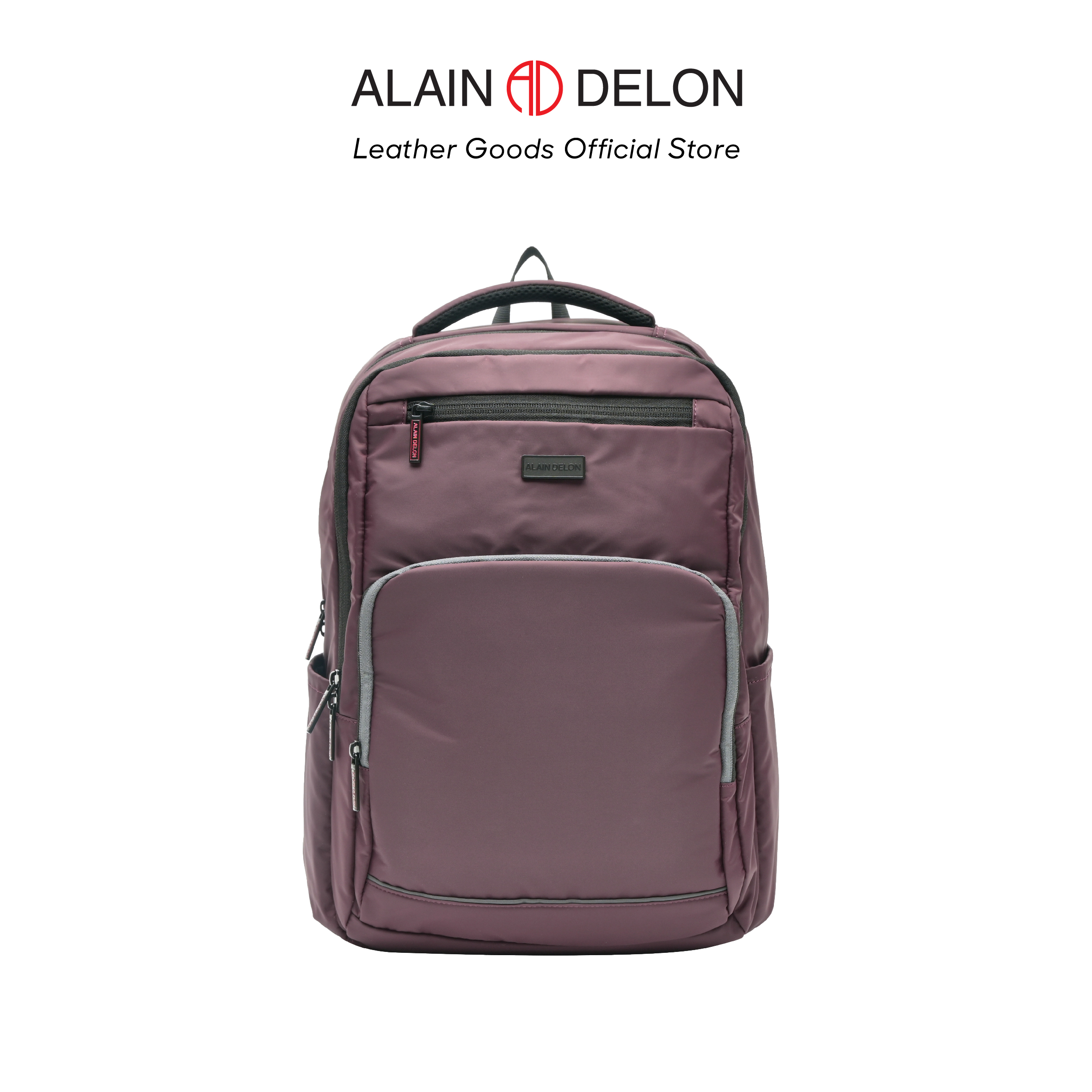 ALAIN DELON MEN STYLISH SOFT NYLON BACKPACK WITH LUGGAGE STRAP