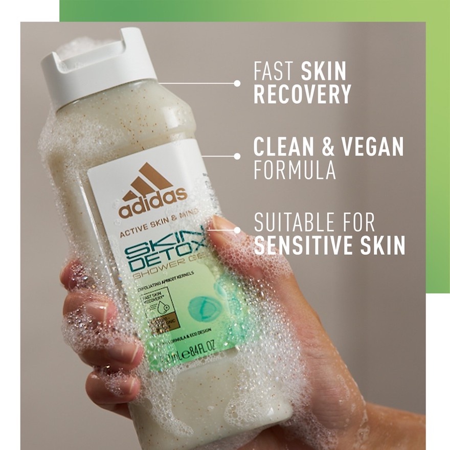 Adidas Active Skin & Mind Skin Detox Shower Gel 400ml - Suitable for