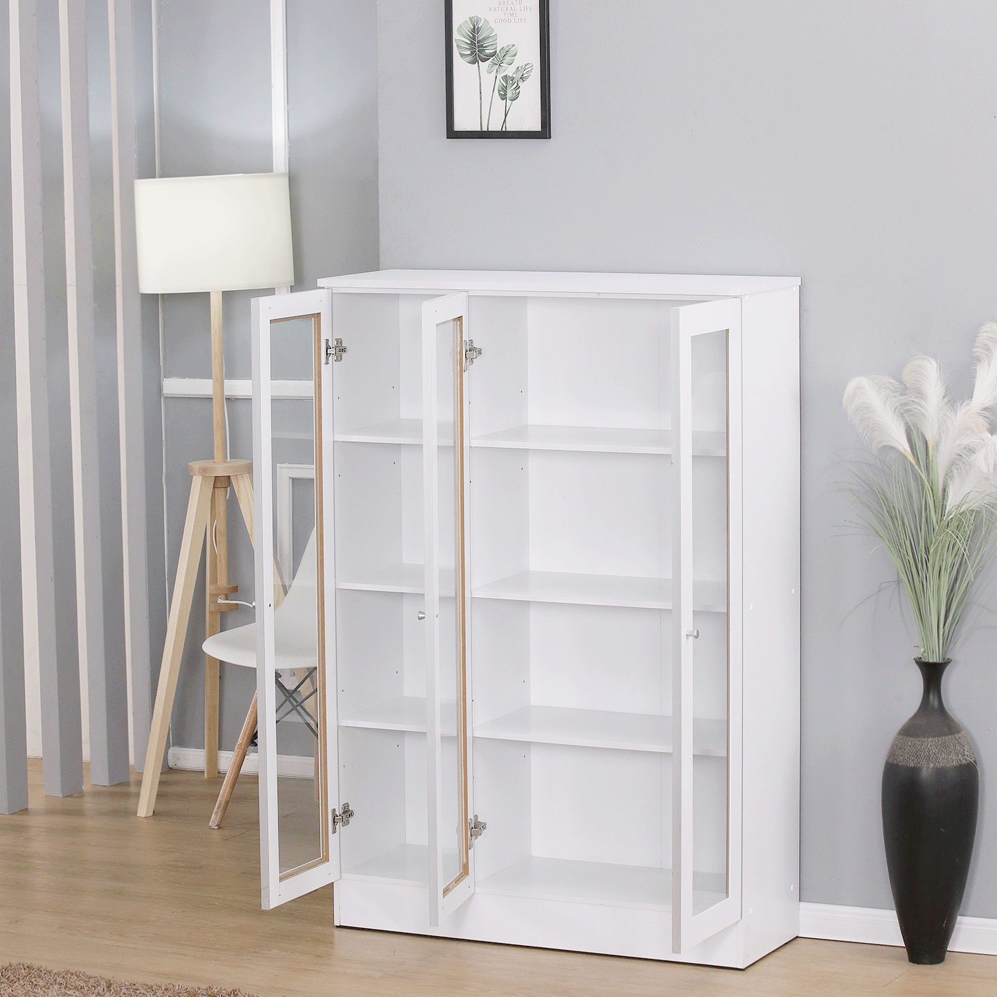 HOMATRIX Display Glass Cabinet Living Room Storage Almari Kaca Rak ...