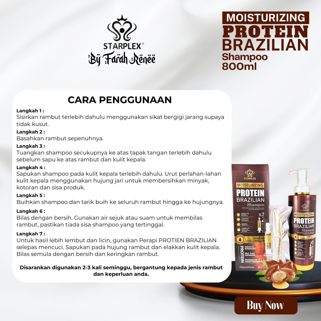 Starplex Shampoo Brazilian Keratin Hair Protein Treatment Rambut Lurus ...