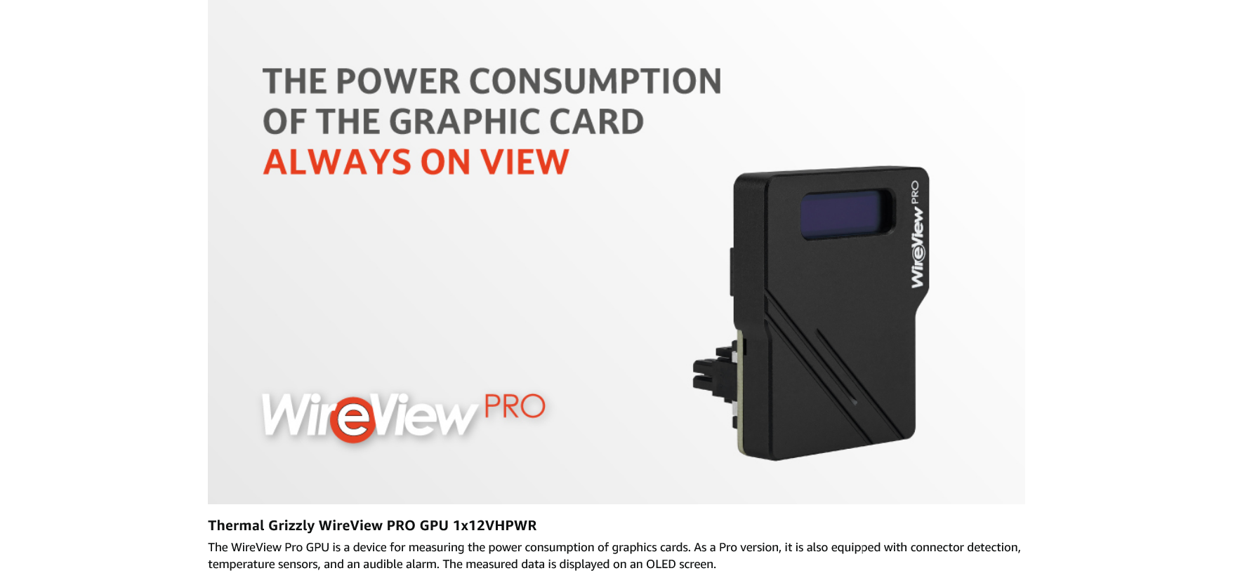 Thermal Grizzly WireView & WireView Pro GPU 1x12VHPWR Advanced Power ...