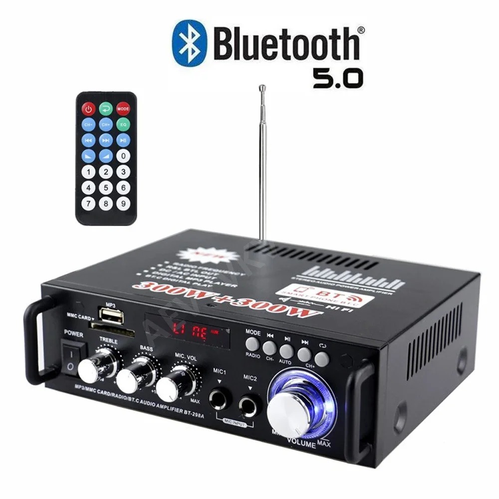 600W Power Amplifier Bluetooth speaker Insert card U disk FM radio TV ...