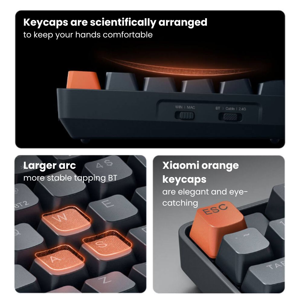 Xiaomi Mechanical Wireless Keyboard TKL Translucent Characters Three ...