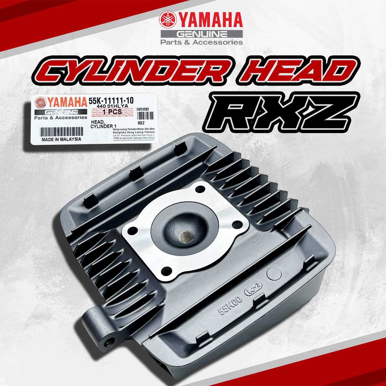 CYLINDER HEAD RXZ135 MILI RXZ CATALYZER HEAD ASSY MALAYSIA 55K-11111-00 ...