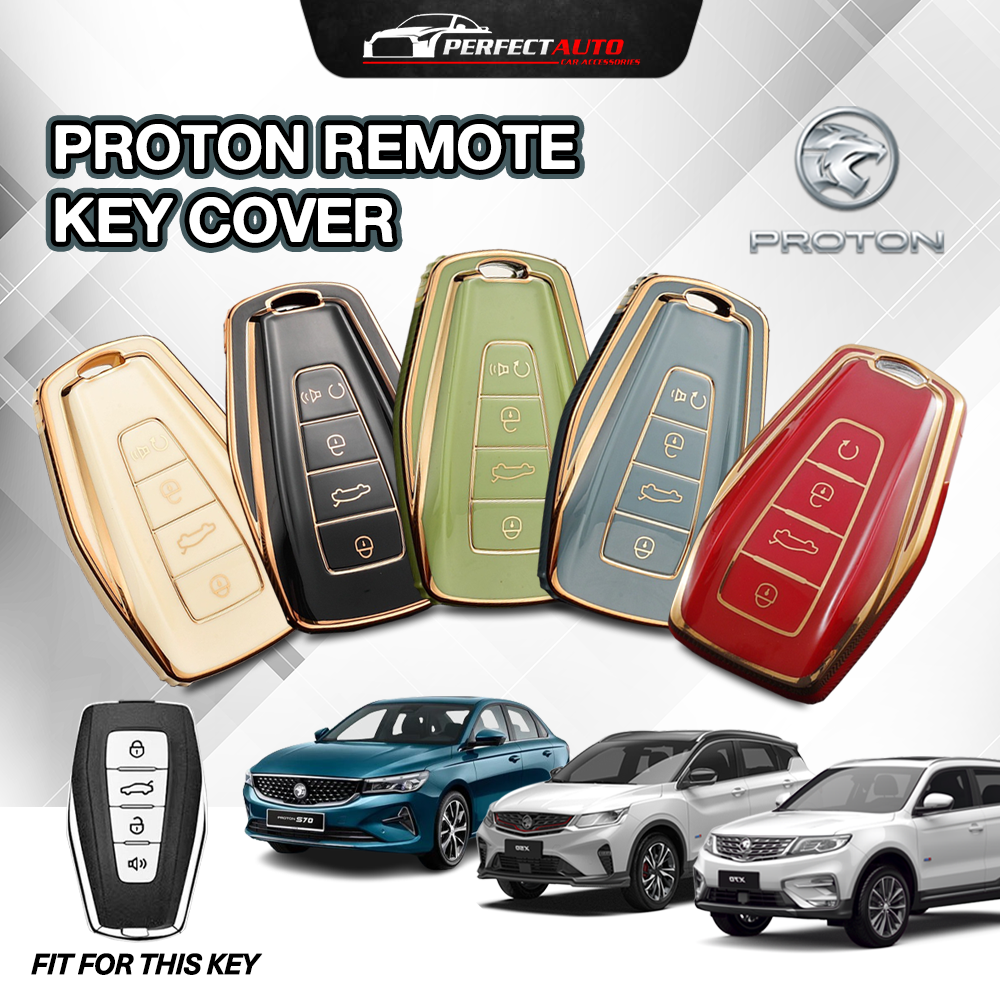 (New) PROTON Key Cover Chrome Reflection TPU Car Key Cover X50 X70 ...