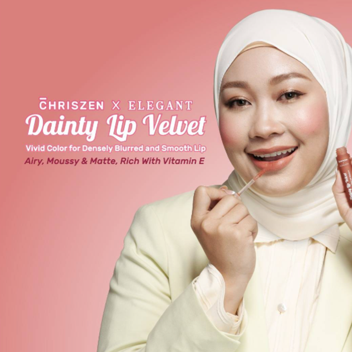 Chriszen x Elegant Dainty Lip Velvet Airy, Moussy & Matte, Rich with ...