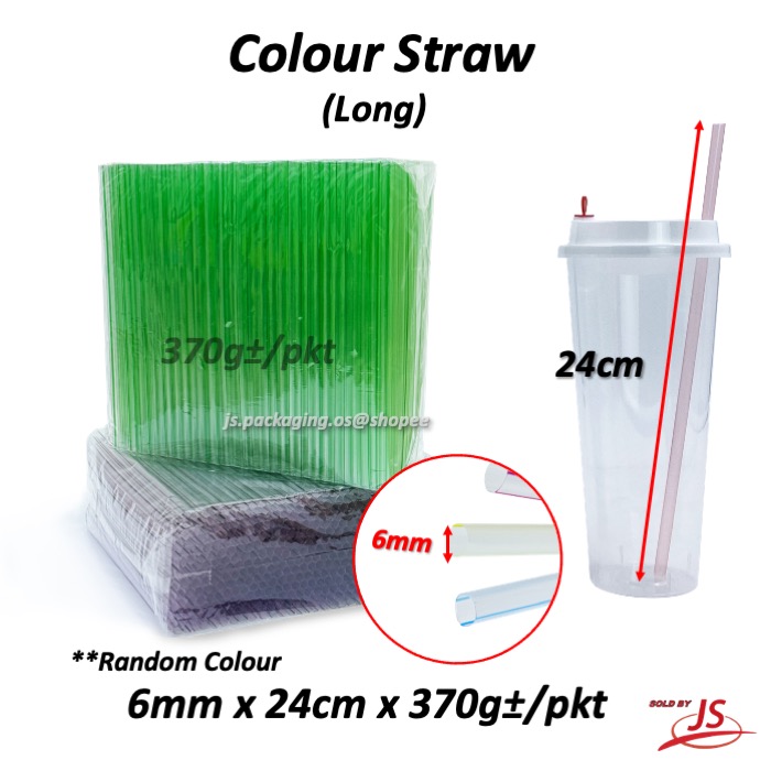 Disposable Drinking Straws Colour & Black Straw Big Pack 6mmX20cm ...
