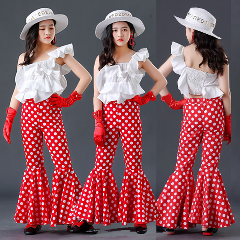 MYLITTLELASS Kostume Retro Polka Dot Rocker Agogo Kanak-kanak | Gaya 80 ...