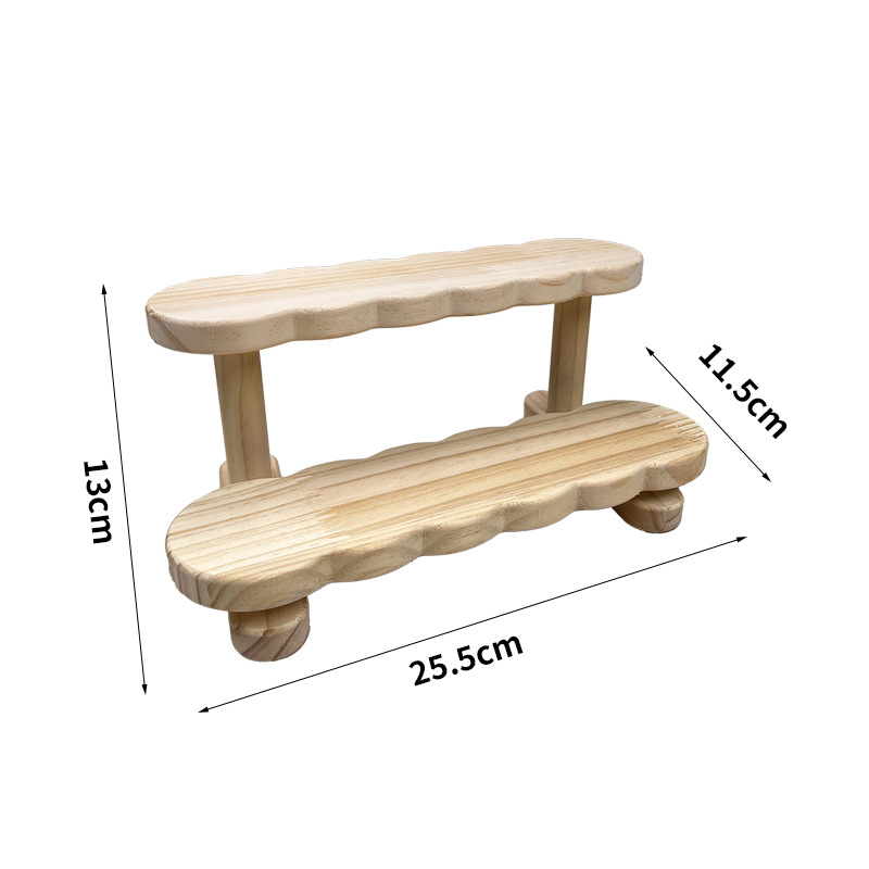 Ready stock-Wooden Display Stand Desktop Organizer Countertop Rack ...
