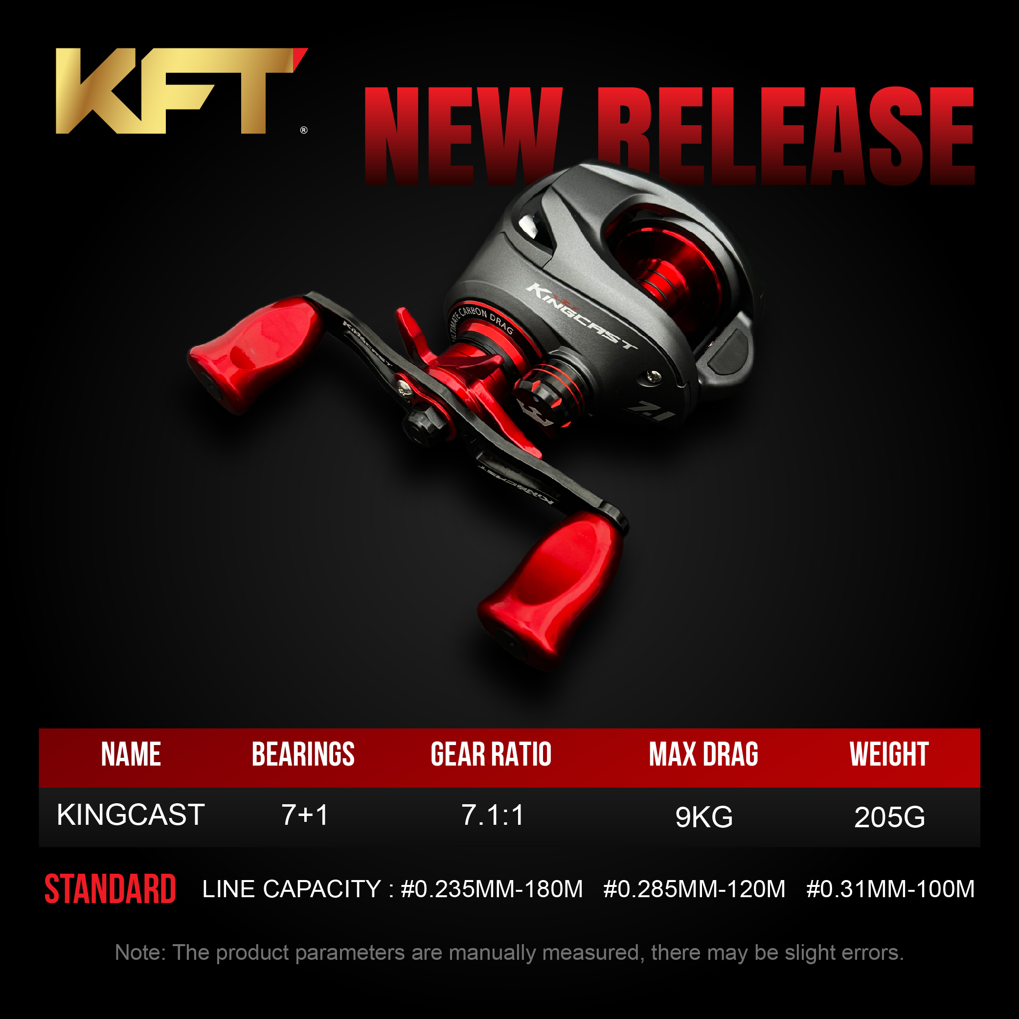 KFT Kingcast Baitcasting Fishing Reel Salt Water Mesin Pancing Mancing ...