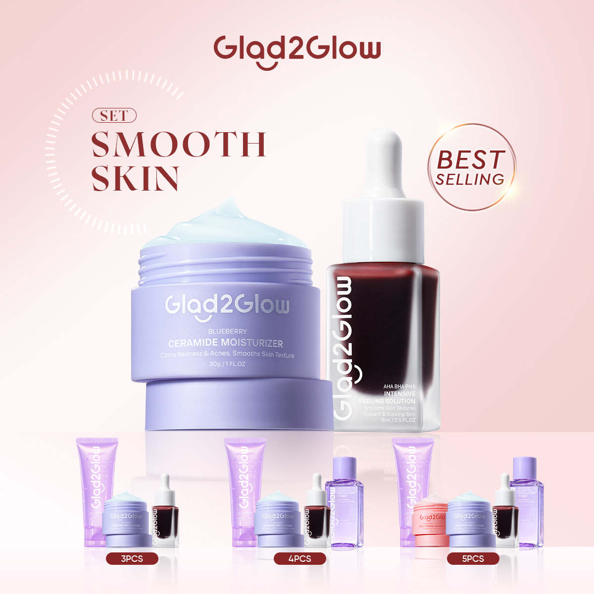 &A O2 glow skin pack 60g×2個 Glad2glow 2IN1 Aha Bha Pha Intensive Peeling Solution Serum