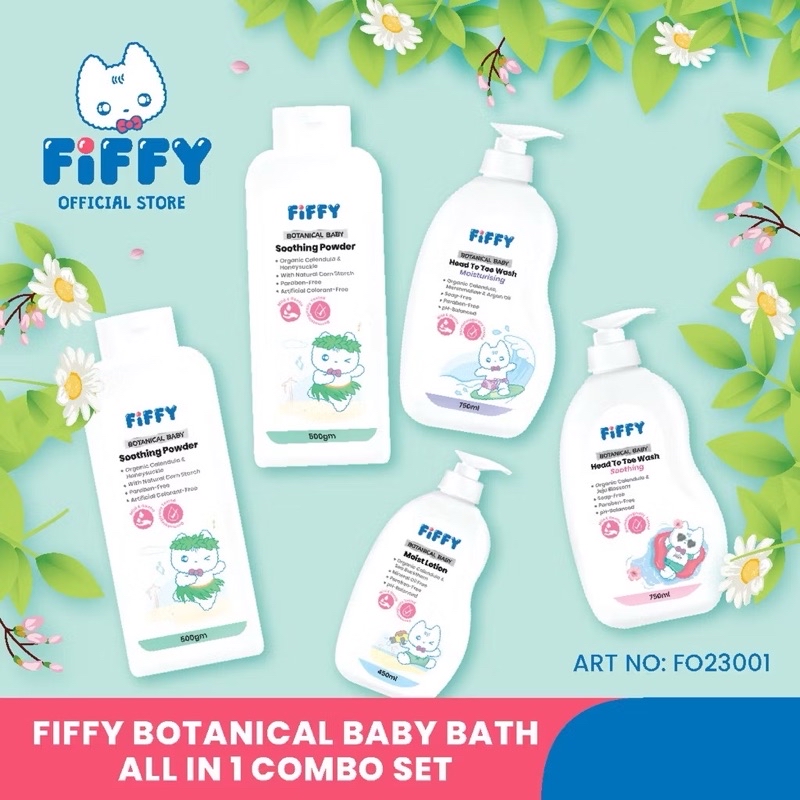 FIFFY BOTANICAL BABY / HEAD TO TOE WASH SOOTHING MOISTURISING / LOTION ...