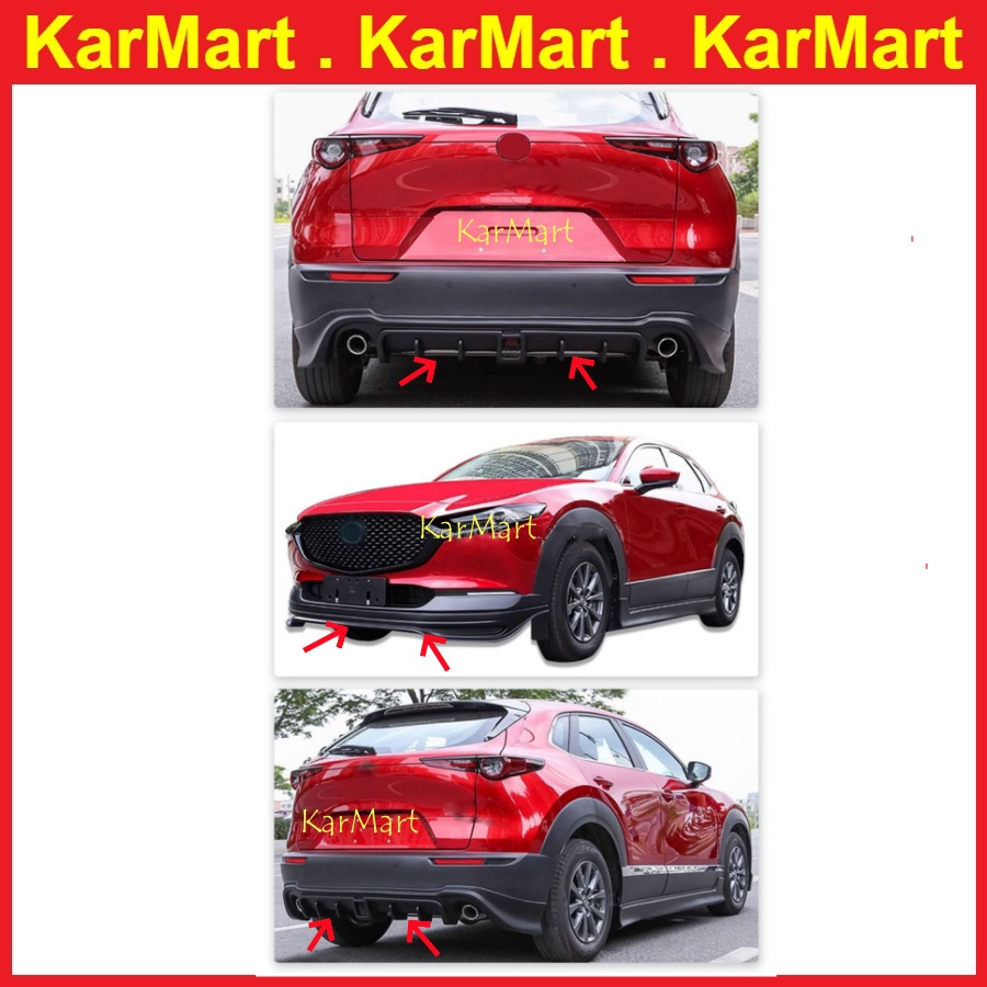 Mazda CX30 AutoExe Style ABS Matte Black Body Kit Car Front Bumper Lip ...