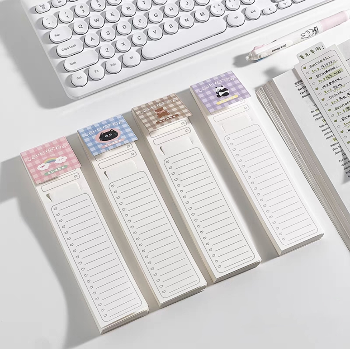 Creative Bookmark Style Notepad Tearable Foldable Multipurpose Memo ...