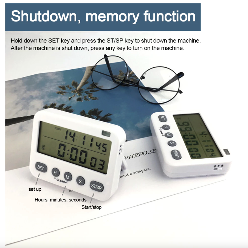Study Timer Digital For Student | Countdown Timer Alarm Stopwatch Multi ...