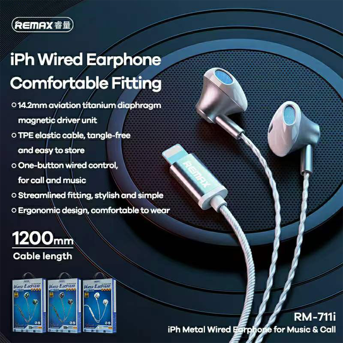 Remax Wired Earphone for Mobile Phone and Tablet RM-711 | Shopee Malaysia