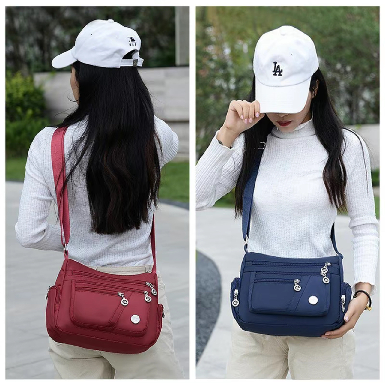 READY STOCK SUPERINN Waterproof Women Handbag Nylon Sling Travel Bag ...