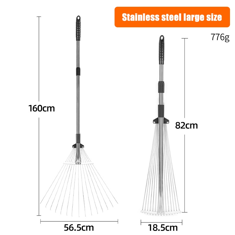 Scalable Iron Rake Grass Rake Garden Steel Leaf Raker Pencakar Rumput ...
