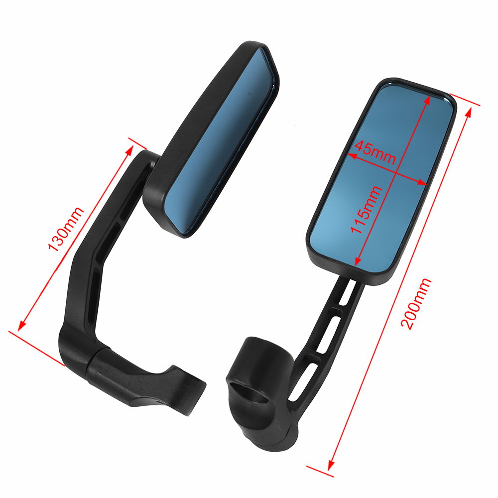 2pcs Universal 8/10mm Round Motorcycle Bike Rear View Mirrors Cafe ...
