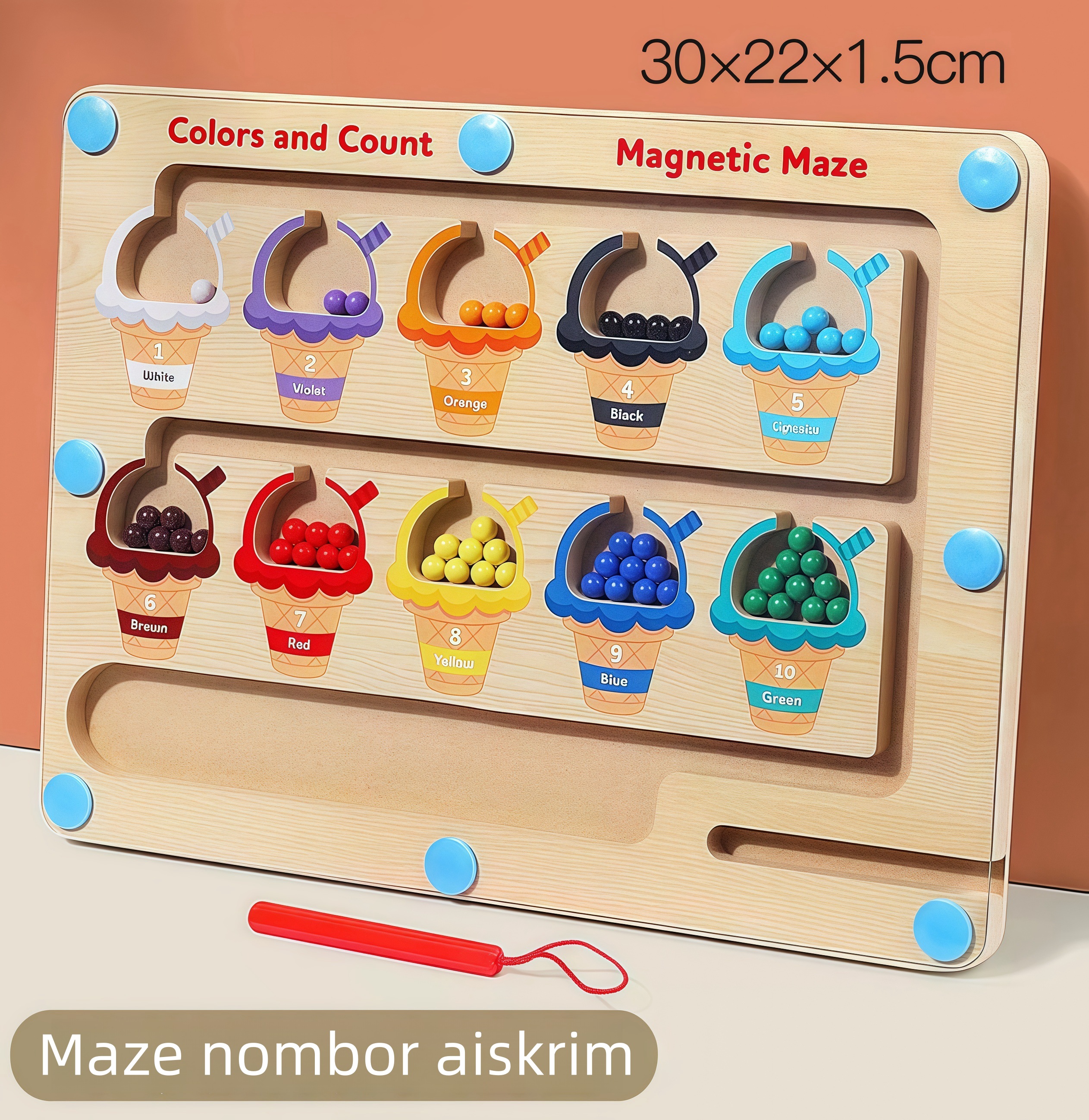 [Ready]Magnetic Colour And Number Matching Maze/Montessori Early ...