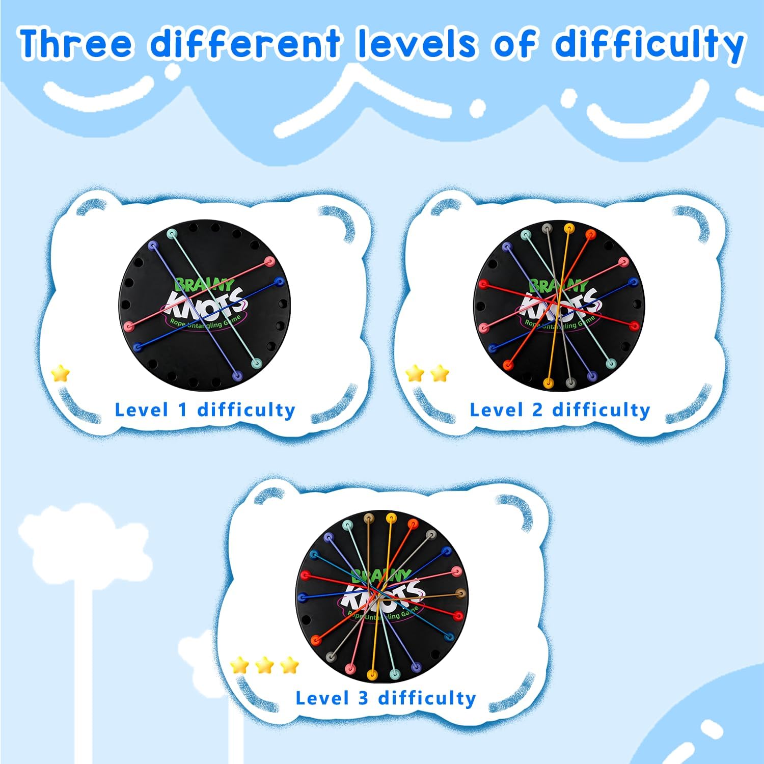 Rope Untangling Game Twisted Untie Puzzle Strategy Board tie up ...