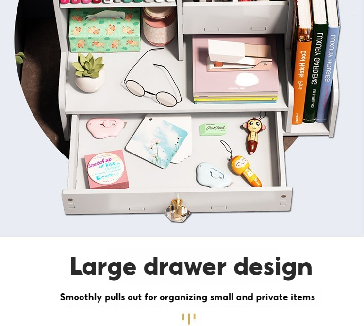 Wooden Stationary Storage Rack Pen Holder Box Rak Alat Tulis Rak Pen ...