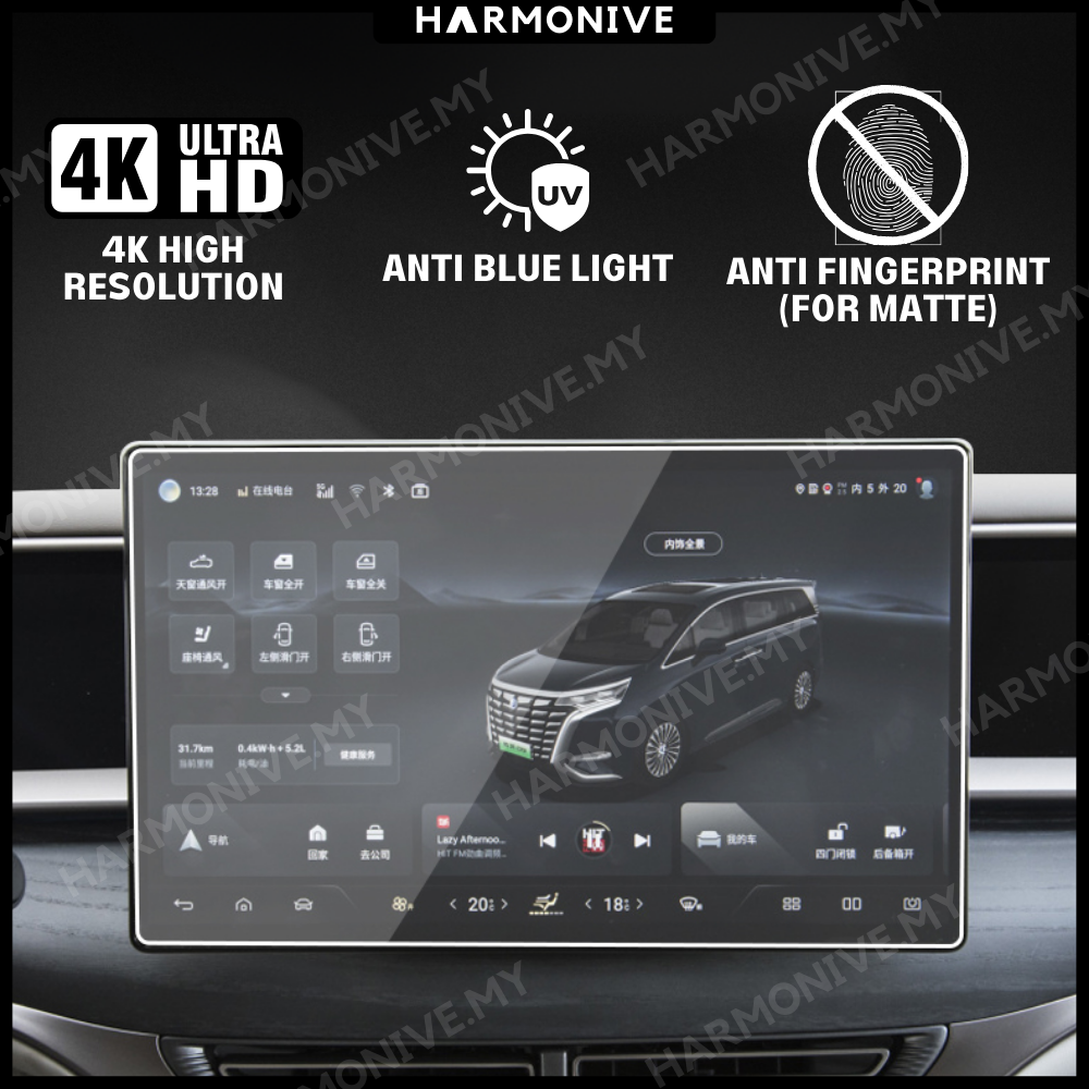 Harmonive Infotainment Tempered Glass Screen Protector Captain Seats ...