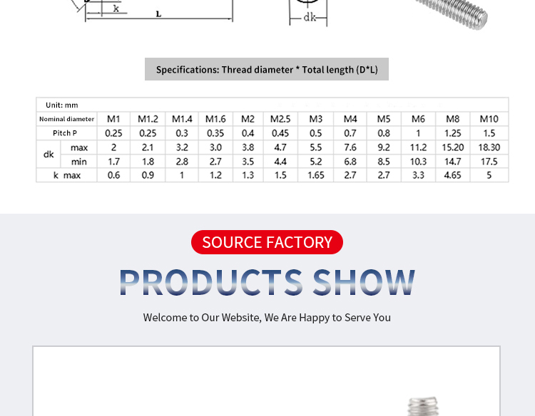 304 Stainless Steel M3 M4 M5 M6 Screw CSK Flat Head Machine screw GB819 ...