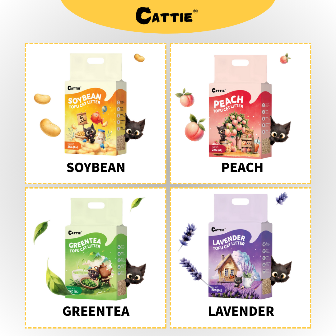 BUNDLE SALE 8 PACKS CATTIE Tofu Cat Litter 8 PACKS Pasir Kucing Toilet ...