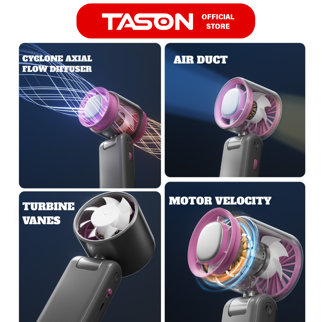 1 Years Warranty Tason mini protable fan 100 wind speed adjustable ...