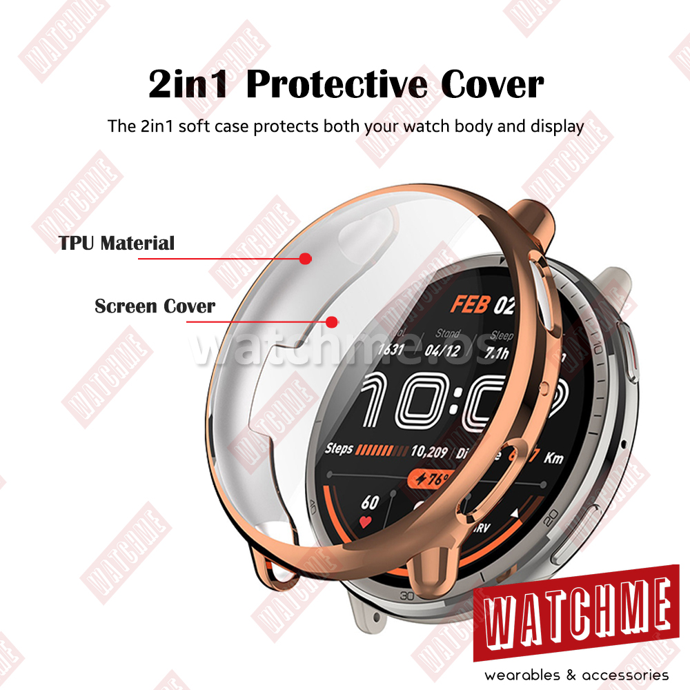 Amazfit Active 2 Protector Case, 2in1 Soft Casing With Screen Cover ...