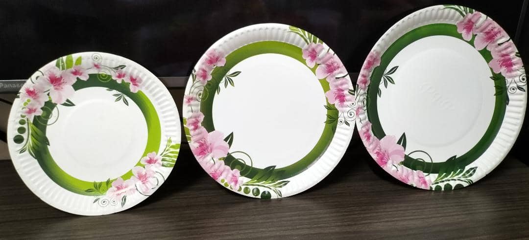 Flower Designed Paper Plate / Kertas Pinggan 7