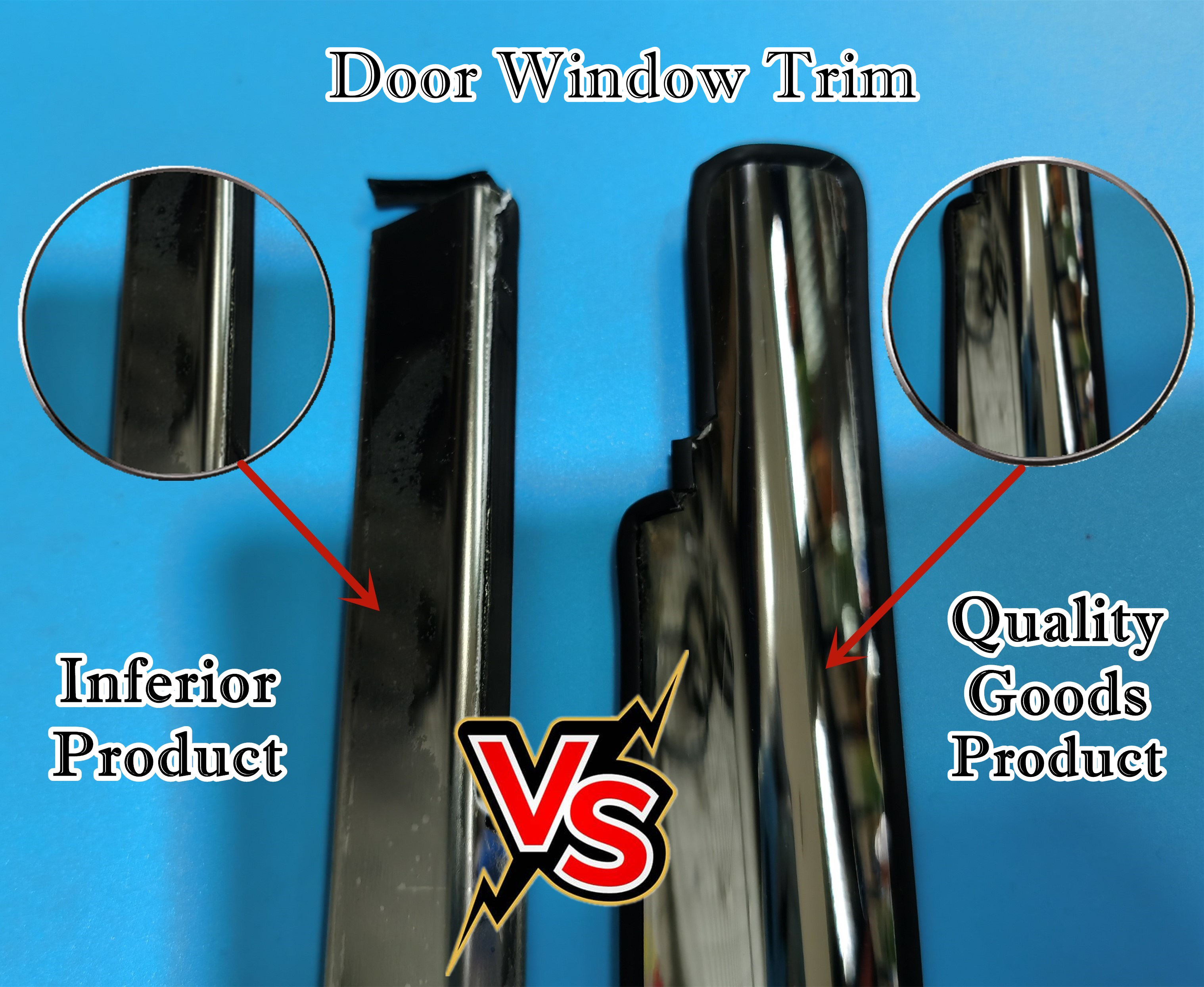 Perodua Kelisa Door Window Trim Stainless Steel Door Belt Moulding Door