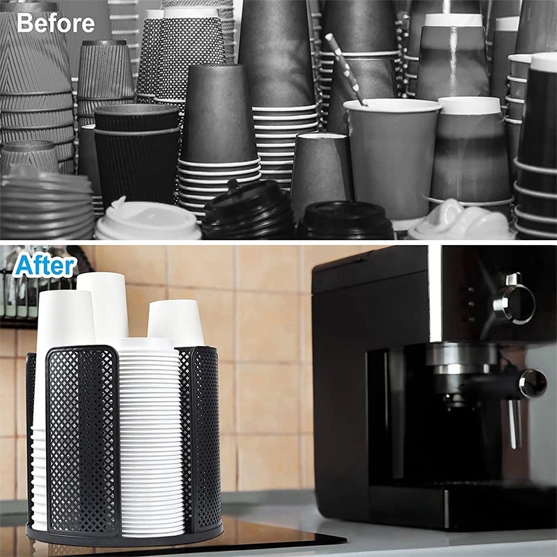 360° Rotatable Cup Storage Rack Kitchen Organizer Rack Detachable ...
