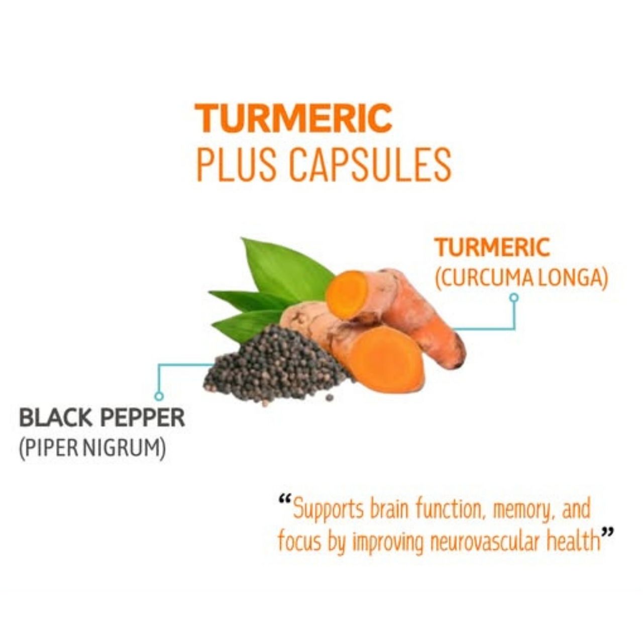 TUMERIC PLUS Black Pepper Capsules UTM (30bj) Arth-ritis, Sendi, Go-ut ...