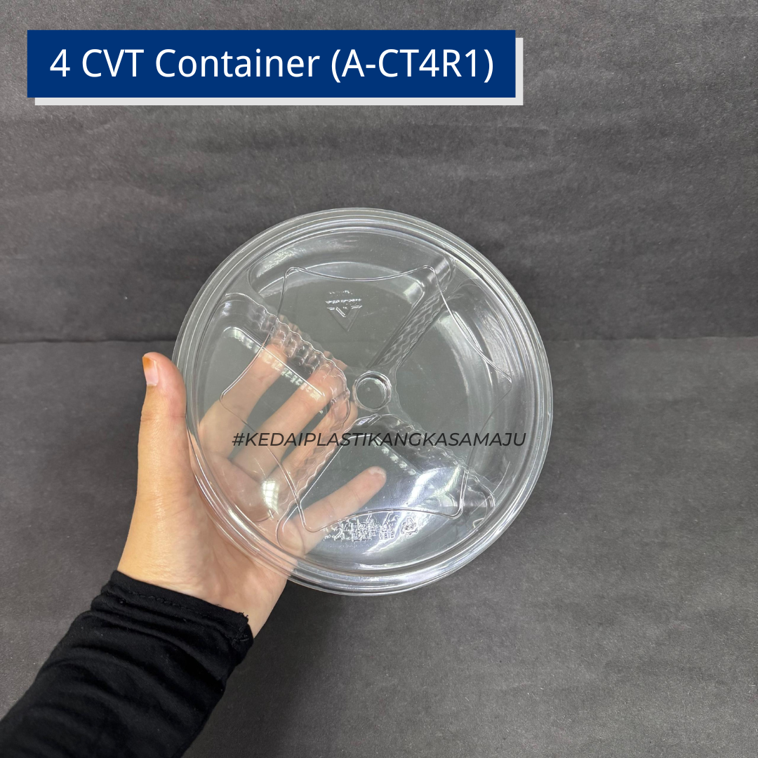 [50sets/carton] 4 Cavity Round Container with Lock (A-CT4R1) - Bekas ...