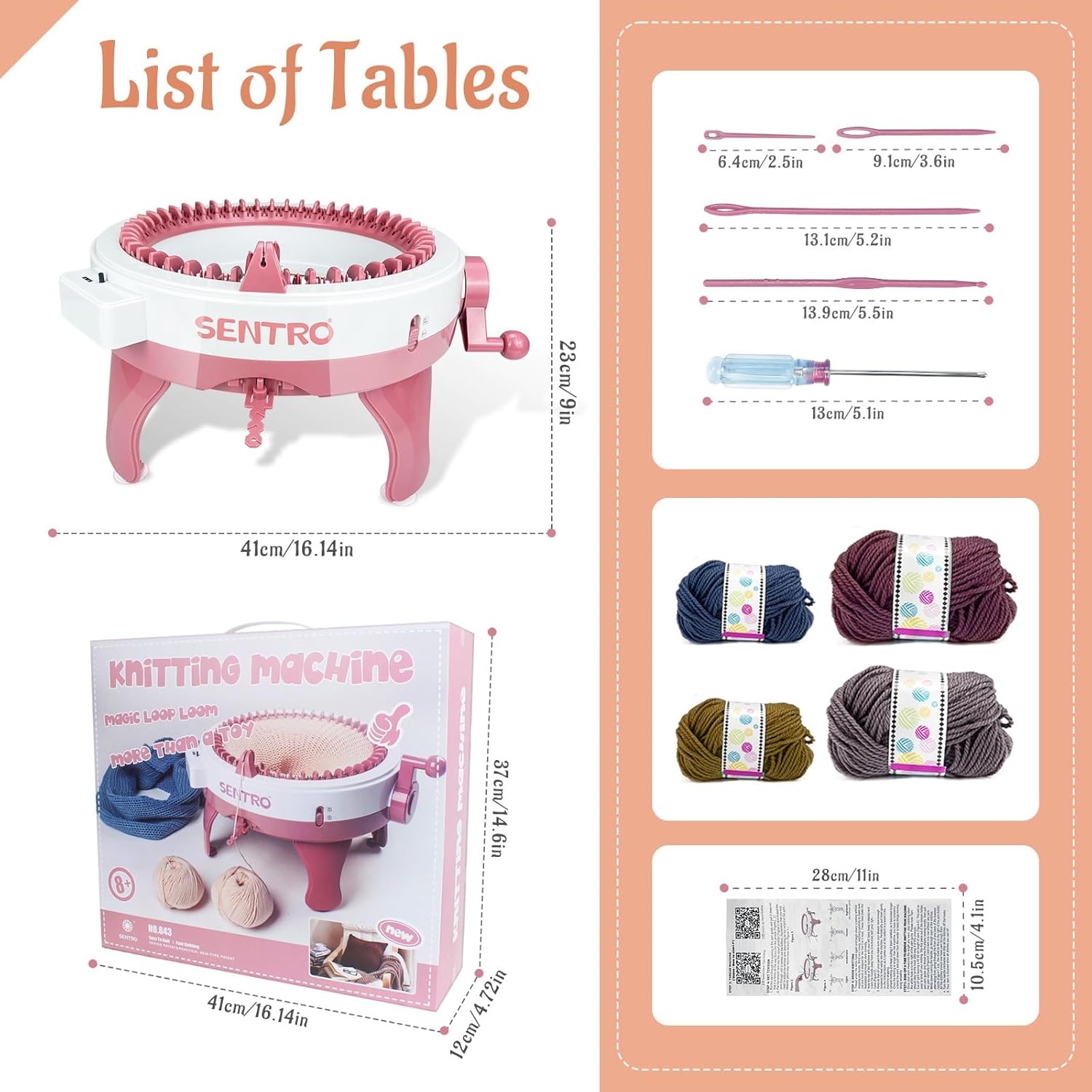 Knitting Machine 48 Needles Smart Knitting Loom Machine Automatic ...