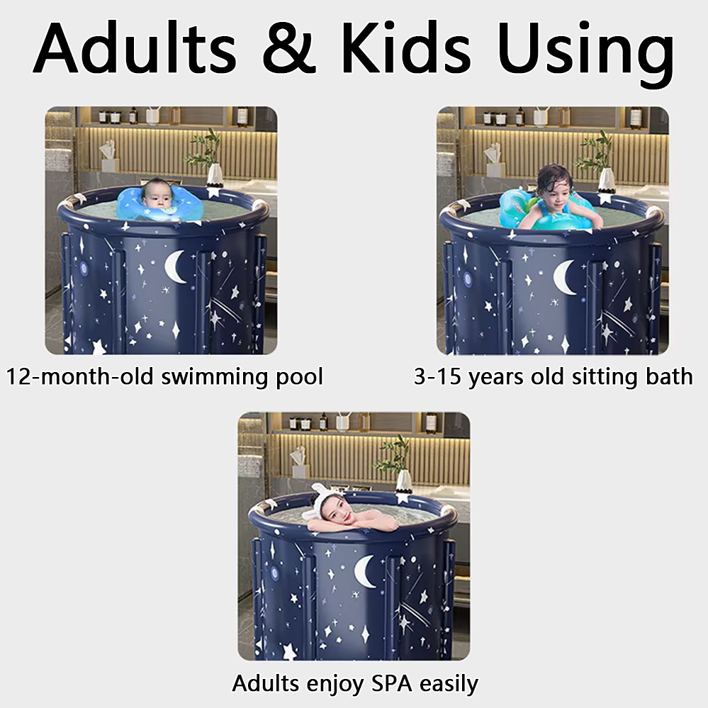 Folding Bathtub Adult Bathing Bucket Foldable Bathing Bucket Household ...
